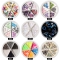 1 Box 6 Compartments Nail Decorations AB Rhinestones Rivets Butterfly Mix