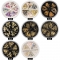 1 Box 6 Compartments Nail Decorations AB Rhinestones Rivets Butterfly Mix