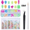 1 Box of 12 Grid Nail Rhinestones Symphony Glass AB Flat Bottom Diamond Gel Polishing