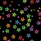 1 bag/2g Nail glitter sequins Fluorescent color hollow star sequin sticker summer Style gel polish