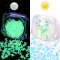 1 box Luminous Nail Sequins 3D Luminous Art Sequin Luminous Butterfly Round Geometric Paillette Fluorescent Film