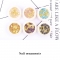 1 box of nail art rhinestones shaped shell stones, opal 3D nail stickers with gilt line inlaid