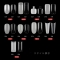 1 pc/500 Nail art French full Nails water drop ballet Nails natural color mixed decoration finger
