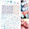 1 pcs of nail polish sticker Christmas theme Snowflake gold and silver white floral nail sticker
