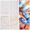 1 pcs of nail polish sticker Christmas theme Snowflake gold and silver white floral nail sticker