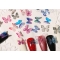 10 Pcs/pack Nail Rhinestone Decoration Three dimensional Butterfly Resin Material Blue Pink Resin