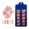 100pcs/box Fake Nail Artificial Long Ballerina Candy Mix/Natural/white False Coffin Nails Art Tips Full Cover Manicure
