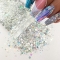 10G/Bag Laser Chunky Glitter Sequins Holographic Hexagon Shape Sparkly Nail Art Flakes Mixed Size 3D