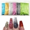 10G/Bag Laser Chunky Glitter Sequins Holographic Hexagon Shape Sparkly Nail Art Flakes Mixed Size 3D