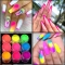 10ML Super Bright Nail Polish Fluorescent Powder No Light At Night color nail acrylic powder
