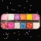 10g/Box Nail Art Laser Five star Glittering Sequins Red Blue 12 Color Gel Polish Nail Patch DIY
