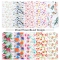 10pc Holographic starry sky water foil sticker set mixed flowers Nail decals Sticker