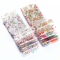 10pc Holographic starry sky water foil sticker set mixed flowers Nail decals Sticker