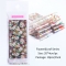 10pc Holographic starry sky water foil sticker set mixed flowers Nail decals Sticker