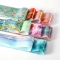 10pcs Snakeskin Nail Foils Starry Foil Flower laser Transfer Sticker Sexy Serpentine starry sky paper