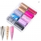 10pcs Snakeskin Nail Foils Starry Foil Flower laser Transfer Sticker Sexy Serpentine starry sky paper