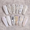 12 Bottles Silver White Nail Powder Sequins Pearlescent Gradient Glitter Silver Sequins Mixed Flakes