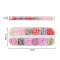 12 Grids Red and Pink Mixed Color Love Soft Pottery Nail Patch Set Valentine Day Style UV Gel Polish