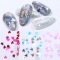 12 cells Holographic Nail polish glitter maple leaf flame sequin autumn