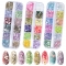 12 grid Nail art glitter hexagonal high gloss nail powder sequins color mixed holographic glitter polish