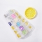 12 grids Abalone slices gold lines Rhinestone Nail stickers Rivet mix and Match stickers