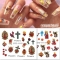 1PCS Eight Different Styles of Cupid Eros Arrow Mixed Love Nail Stickers Decorative Nail Art Gel Water Transfer