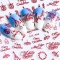 1pc Nail Art Christmas Winter Snowflake Elk Santa Water sticky art Sliders New Year