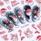 1pc Nail Art Christmas Winter Snowflake Elk Santa Water sticky art Sliders New Year