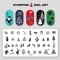1pcs 12 * 6 Nail Art Sticker Christmas Snowman Snowflake Christmas Tree Nail Polish Water Slide