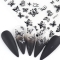1pcs Butterfly Nail Art Adhesive Sticker 3D Black Snowflake Butterfly Dark Personality