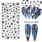 1pcs Butterfly Nail Art Adhesive Sticker 3D Black Snowflake Butterfly Dark Personality