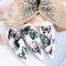 1pcs Butterfly Nail Art Adhesive Sticker 3D Black Snowflake Butterfly Dark Personality
