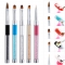 1pcs Nail Art Brush Liner Painting Pen Crystal Acrylic Diamond Drawing Pen Carving Pen UV Gel Polish