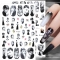1pcs Nail Art Sticker 3D Water Transfer Character Rich Shape Nail Sticker Decal DIY