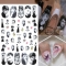 1pcs Nail Art Sticker 3D Water Transfer Character Rich Shape Nail Sticker Decal DIY