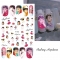 1pcs Nail Art Sticker 3D Water Transfer Character Rich Shape Nail Sticker Decal DIY