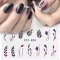 1pcs Water Nail Decal and Sticker Flower Leaf Tree Green Simple Summer Style