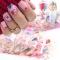 20*4/10 pc Red Lips Love Butterfly Cupid Starry Sky Paper Transfer Smudge Nail Decals Valentine Day Style