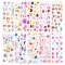 20*4/10 pc Red Lips Love Butterfly Cupid Starry Sky Paper Transfer Smudge Nail Decals Valentine Day Style