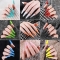 24 Pieces/box Wearable Nail Extension Nailslong Ballet Patch Full Coverage Fake Nails Acrylic Nail Polish