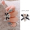 3 PCS 3D Charm Rhinestone Nail Art Jewelry Bowknot Zircon Shiny Heart Pendant Luxury Cross