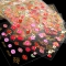 30pcs 3D Bronzing Nail Sticker Flower Love Fruit Cake Red Lips Valentine's Day Style DIY