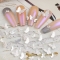 3D Butterfly Metal gold and silver frosted Butterfly Nail Sequins