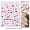 3D Nail Art Adhesive Stickers Color Love Heart Rose Flower Bowknot Valentine Day Water Transfer