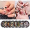 3D alloy nail art Christmas snowflake alloy rivet pearl mixed Christmas theme