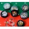 3D alloy nail art Christmas snowflake alloy rivet pearl mixed Christmas theme