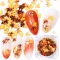 5box Nail Art Sequins Autumn Maple Leaf Sequins Laser Gradient Color Holographic Nail polish