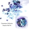 5box Nail Art Sequins Autumn Maple Leaf Sequins Laser Gradient Color Holographic Nail polish