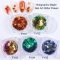 5box Nail Art Sequins Autumn Maple Leaf Sequins Laser Gradient Color Holographic Nail polish