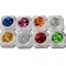 8 Colors Holographic Sticker Foil Gold Paper Shreds Glitter Gold Silver Red Polished Nail Powder